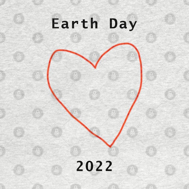 Red Heart Line Drawing Earth Day 2022 by ellenhenryart